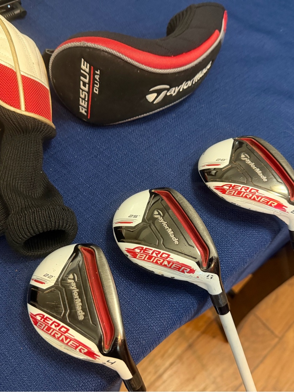 TaylorMade aeroburner hybrid golf set TaylorMade golf clubs 4,5,6 senior flex